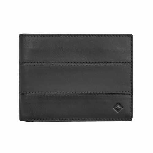 Men's wallet with zip pocket for notes, RFID