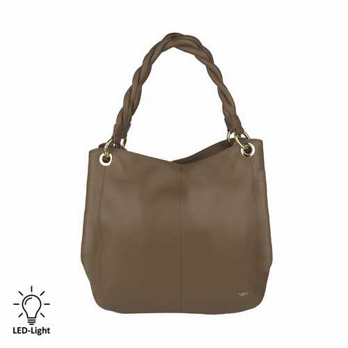 Hobo bag with LED light compartment