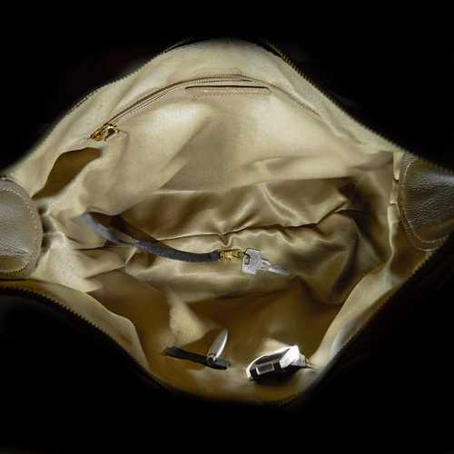 Hobo bag with LED light compartment