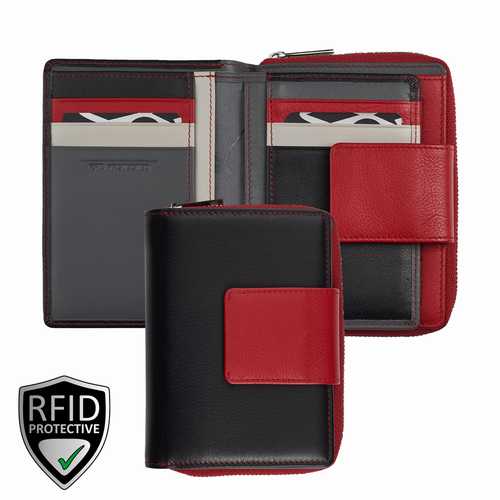 Damen Reißverschluss-Börse, RFID