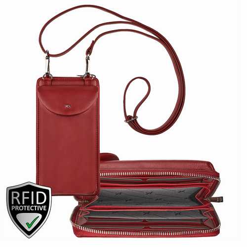 Damen Geldbörse, breit - mobile bag, RFID