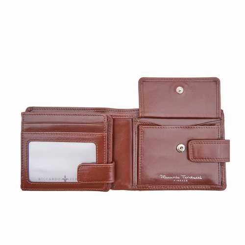 Men's wallet, zip compartment & flap, RFID