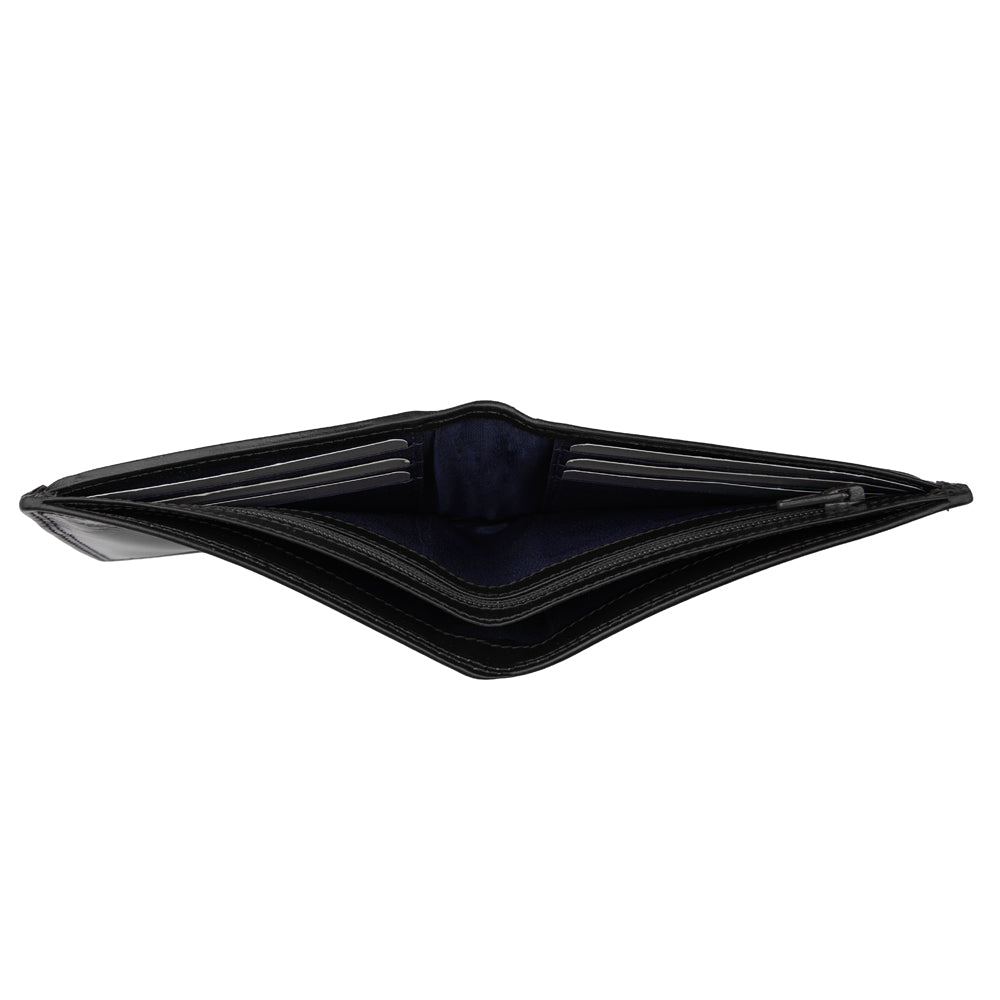 Men's wallet with zip in bill compartment, RFID