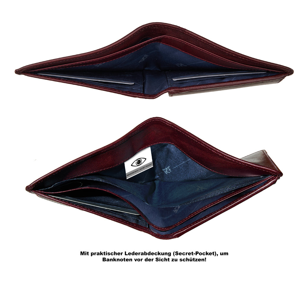 Men's Wallet with Secret Compartment, RFID