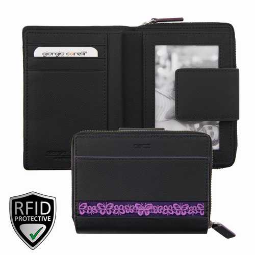 Damen Reissverschluss-Börse, RFID