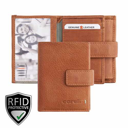 Unisex wallet, small with flap, RFID