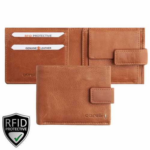 Herren Geldbörse mit Lasche, RFID