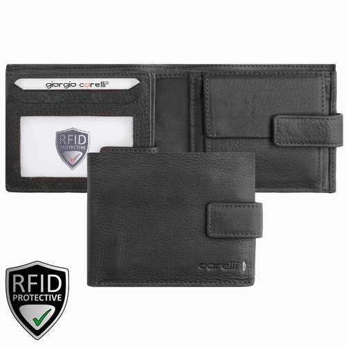Herren Geldbörse, RV-Fach u. Lasche, RFID