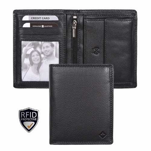 Unisex Wallet with Zip Pocket, RFID