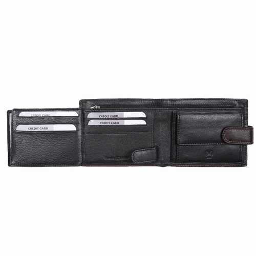 Men's wallet with zip in bill compartment, RFID