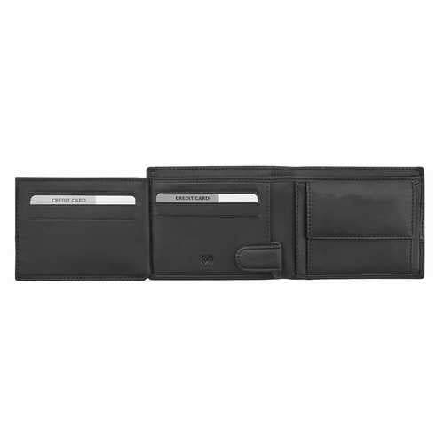 Men's wallet with zip pocket for notes, RFID