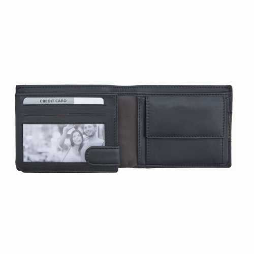 Men's wallet with zip in bill compartment, RFID