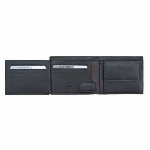 Men's wallet with zip in bill compartment, RFID