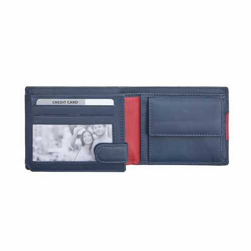 Men's wallet with zip in coin compartment, RFID