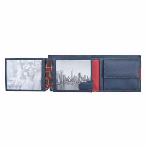 Men's wallet with zip in coin compartment, RFID