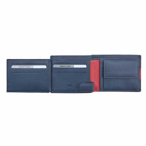 Men's wallet with zip in coin compartment, RFID