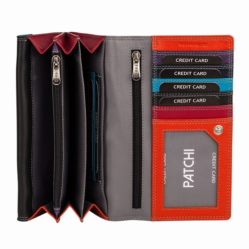 Damen Geldbörse, breit, RFID Patchi 61